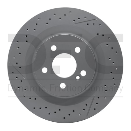 Dynamic Friction Co Geospec Coated Rotor Drilled And Slotted, 634-63068 634-63068